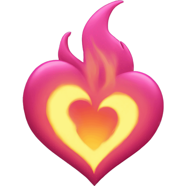 Pink fire heart  emoji