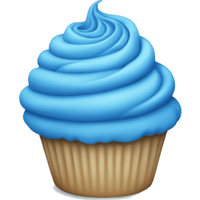 Blue cupcake  emoji