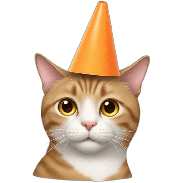 cat wearing a cone emoji