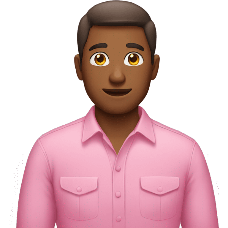 man wearing pink shirt emoji