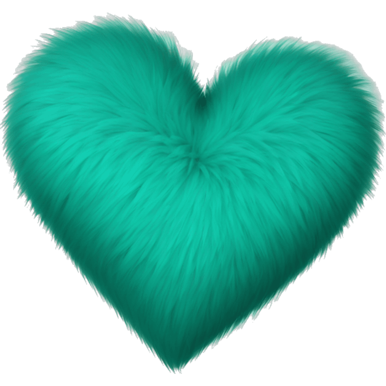 Teal fur heart emoji