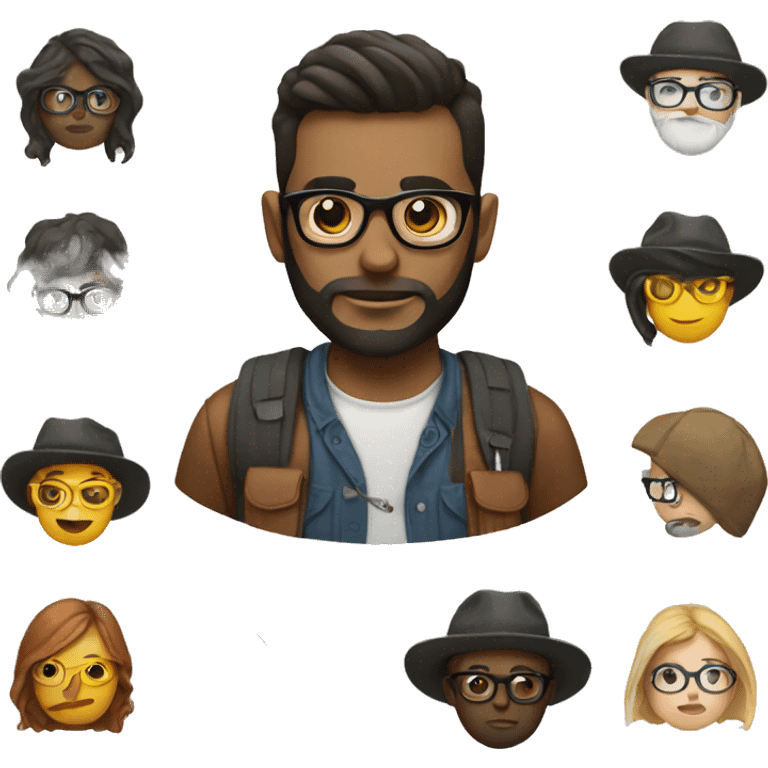 Hipster education emoji