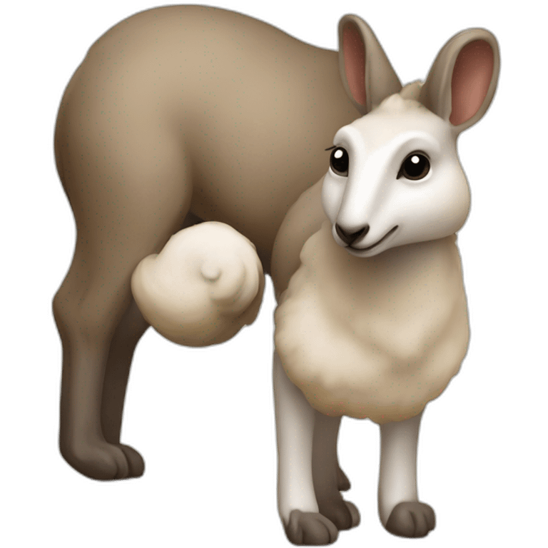 Mouton sur un kangourou emoji