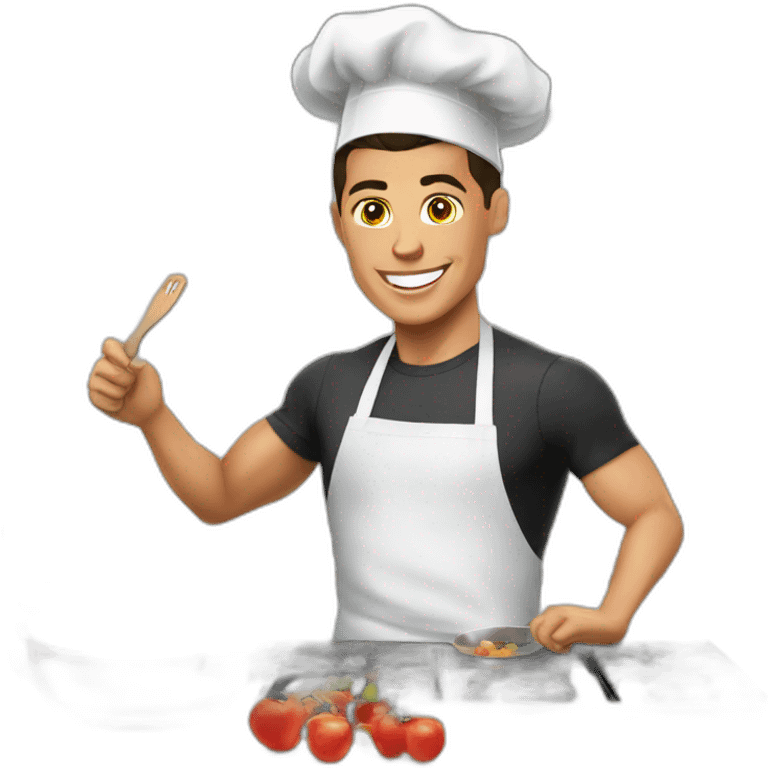 Cristiano Ronaldo cooking emoji