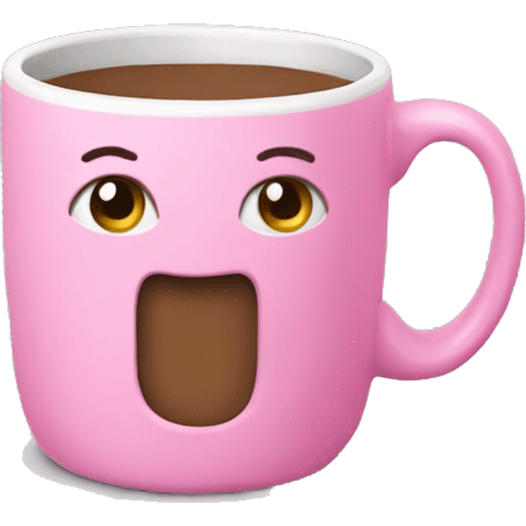 Pink cocoa mug emoji