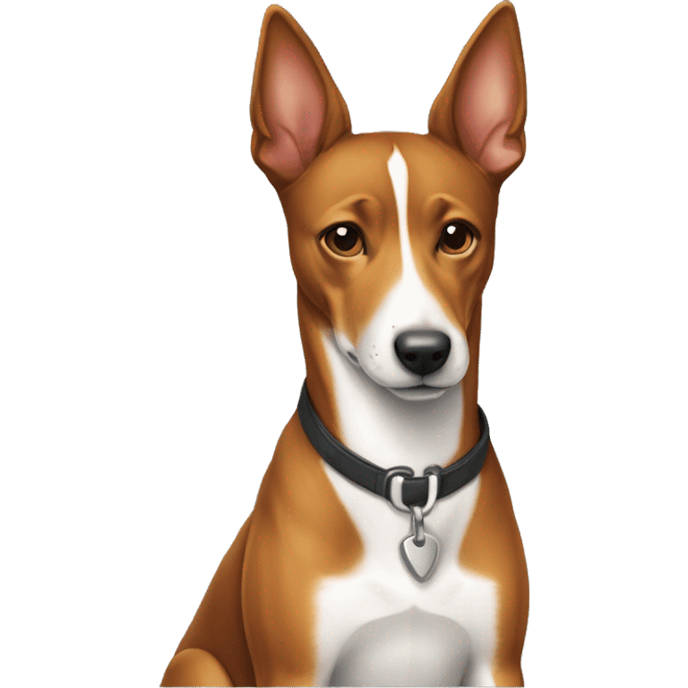 The dog basenji is sitting emoji