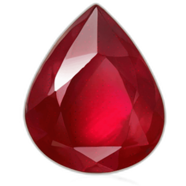 RT text and red ruby stone on T text emoji