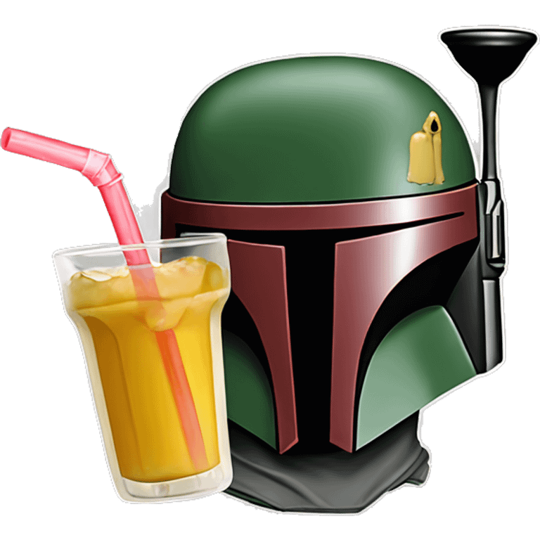 Boba fett drinking boba emoji