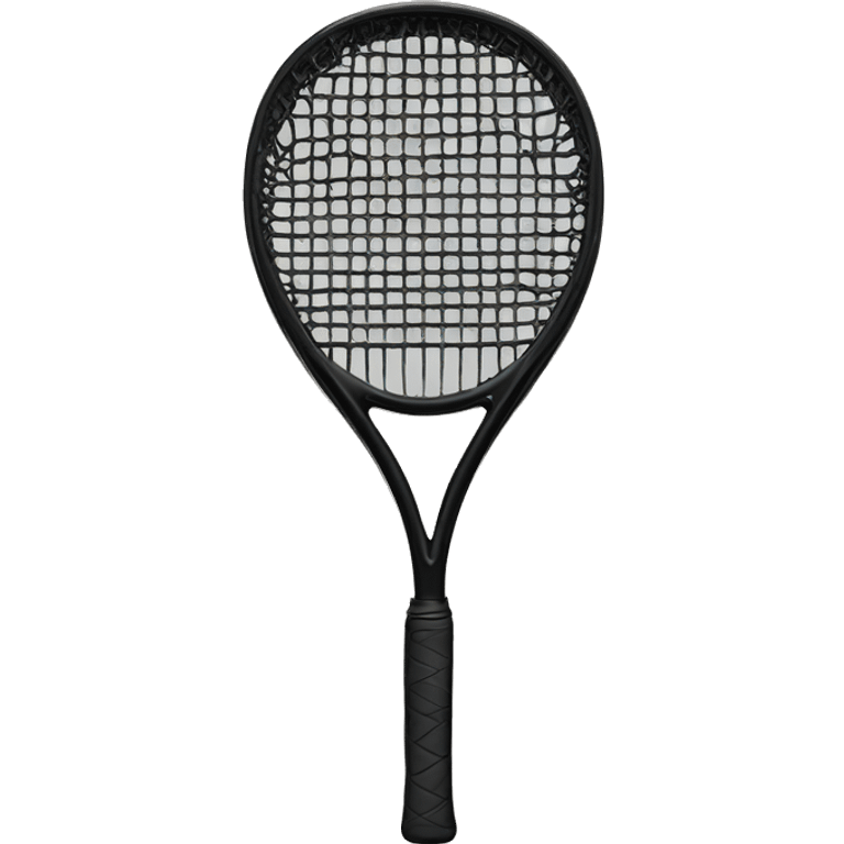 Chanel Tennis racket in black emoji