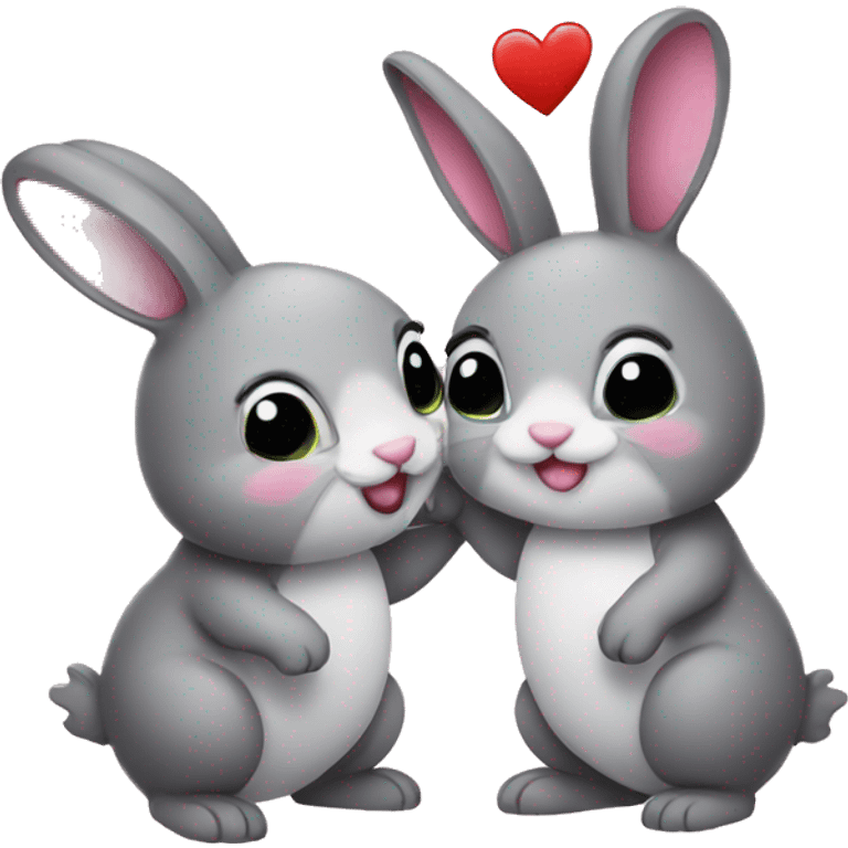 bunnies in love emoji