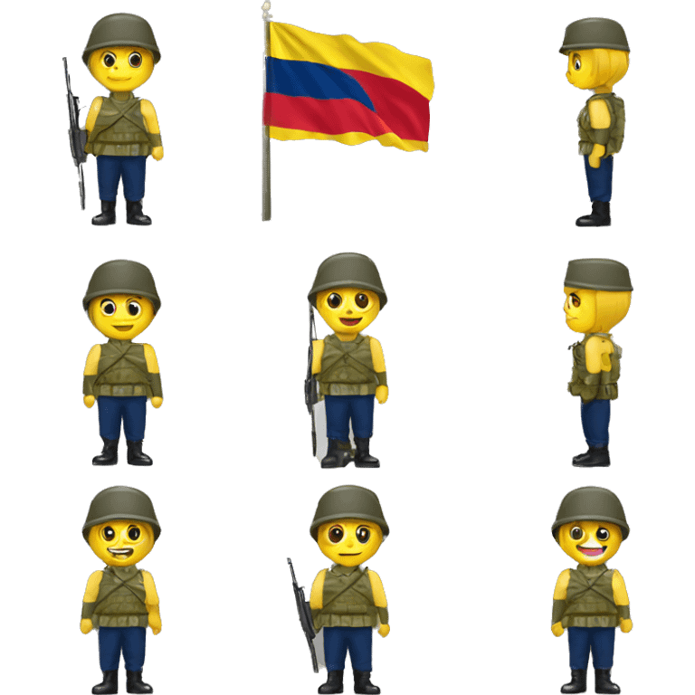 SOLDIER FLAG COLOMBIA emoji