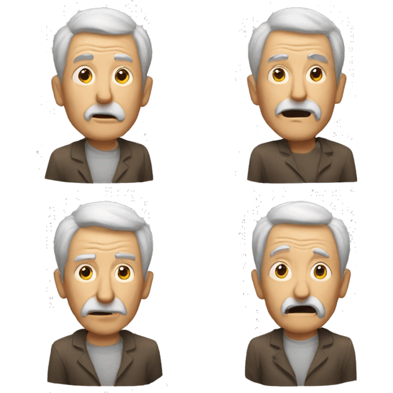 Old guy saying be quiet emoji