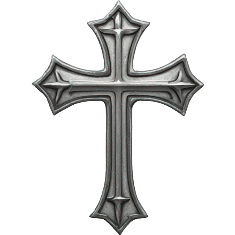 Silver gothic cross emoji