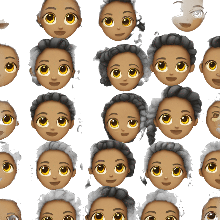 Black girl with braids emoji