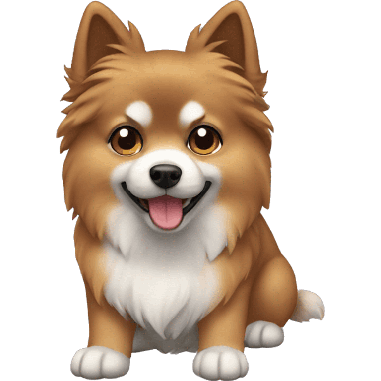 One spitz nain (ist the Little dog and this dog is black emoji