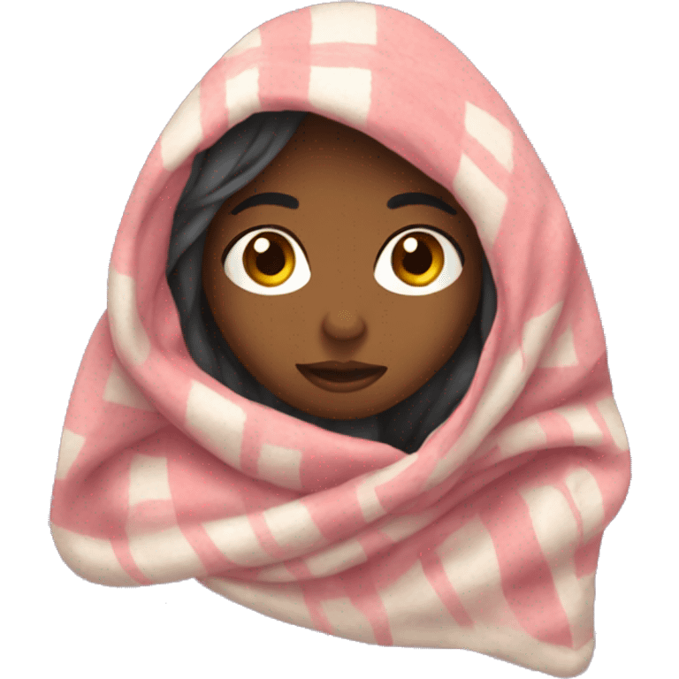 girl in blanket  emoji