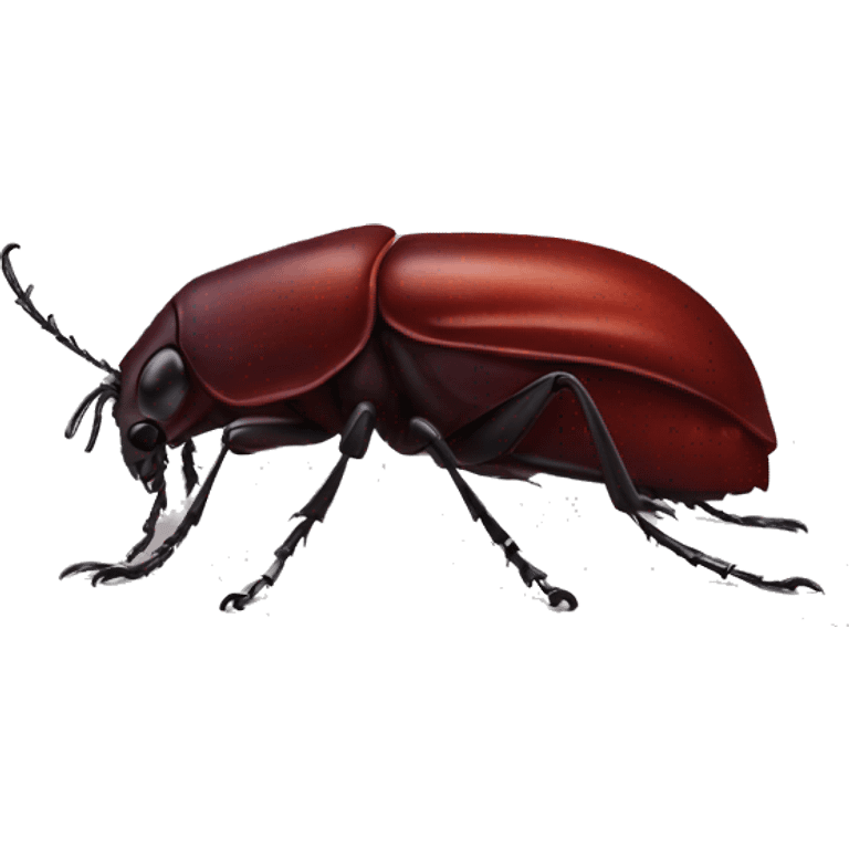 Dark red beetle   emoji