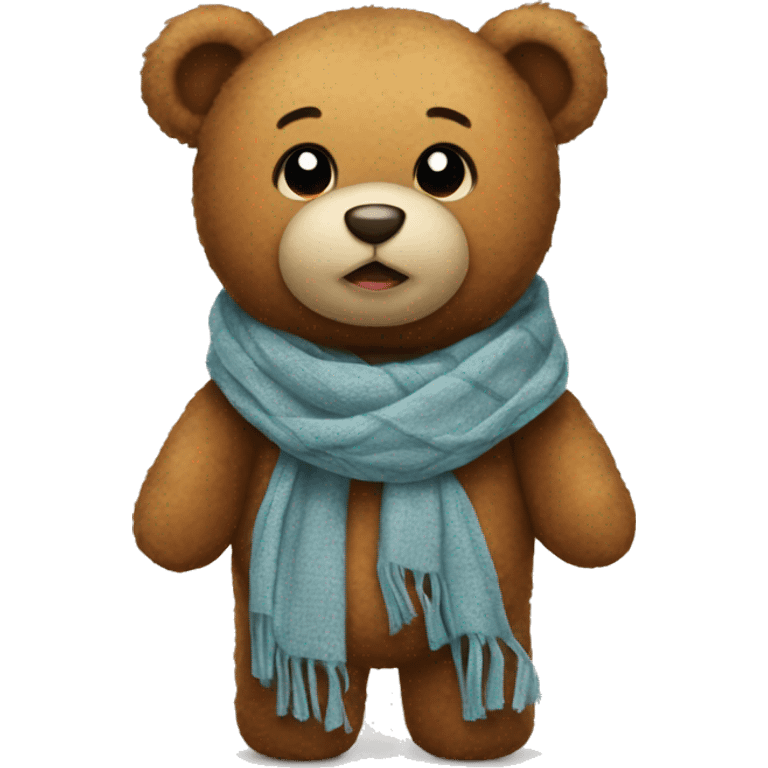 Teddy bear with scarf emoji