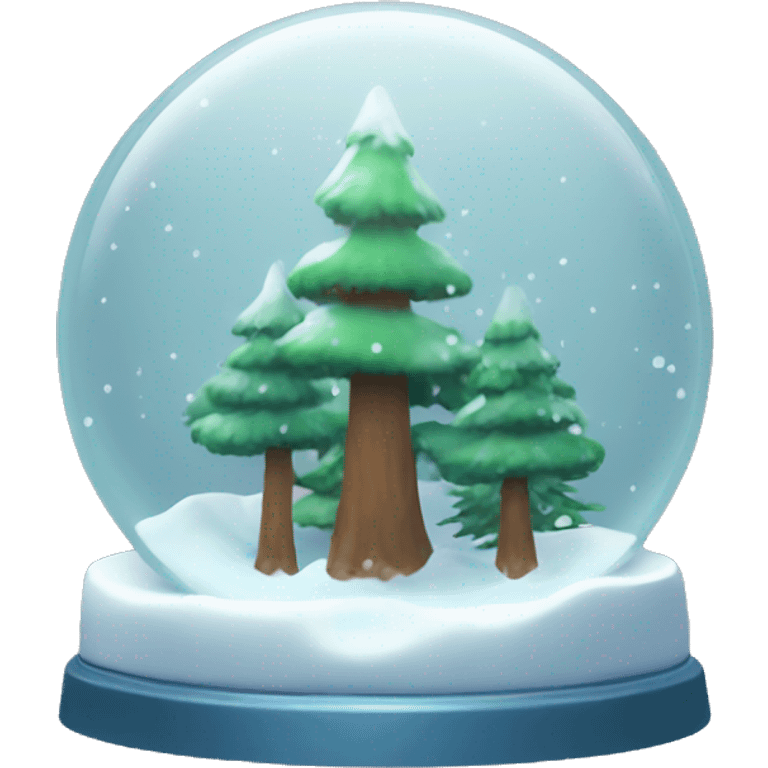 snow globe, forest, 4k, no background emoji