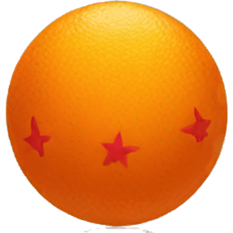 orange ball with red stars inside it emoji