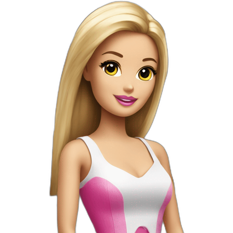 barbie on printer emoji