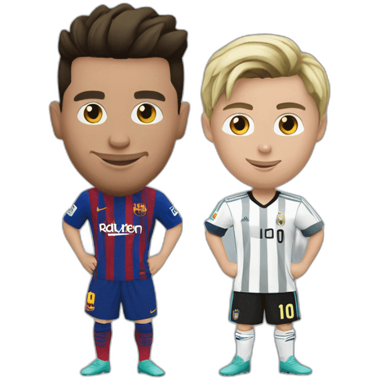 Ronaldo avec messi emoji