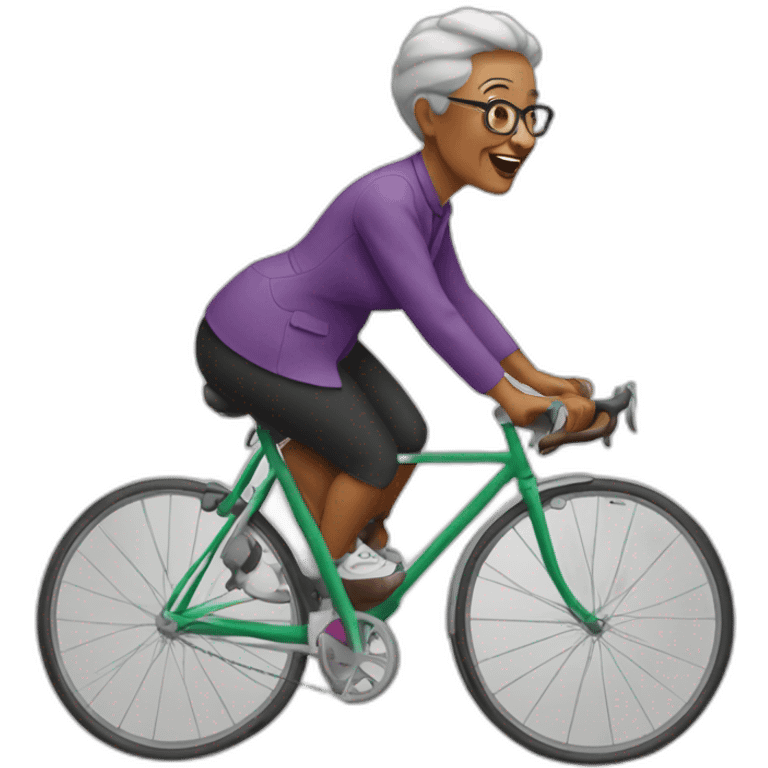 mamie sur un velo emoji