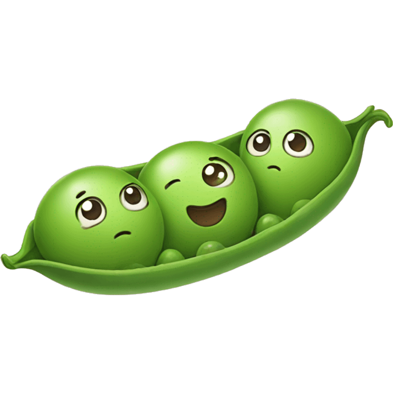 Kawaii peas in a pod emoji