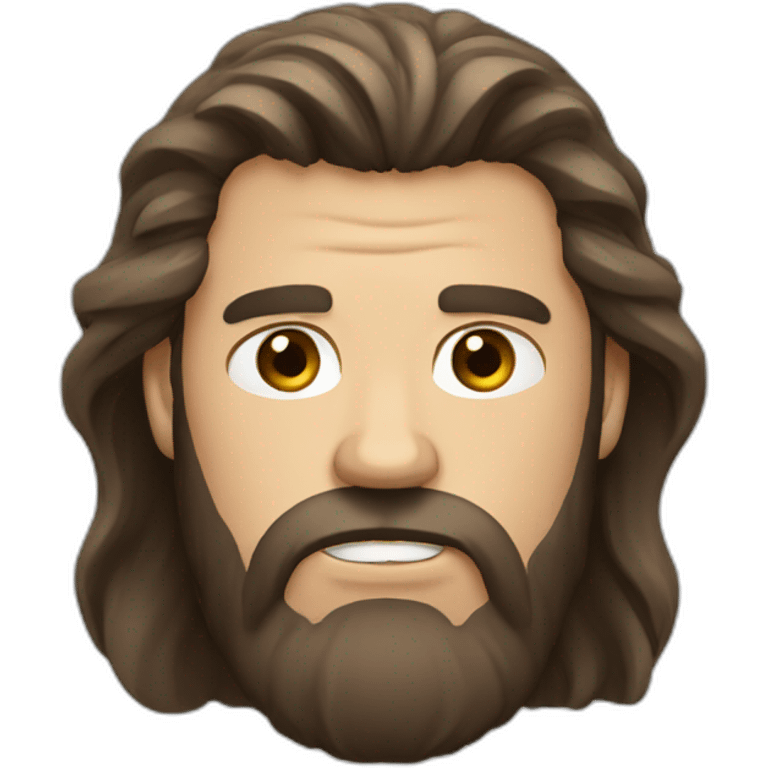 long brown haired bearded man angry emoji