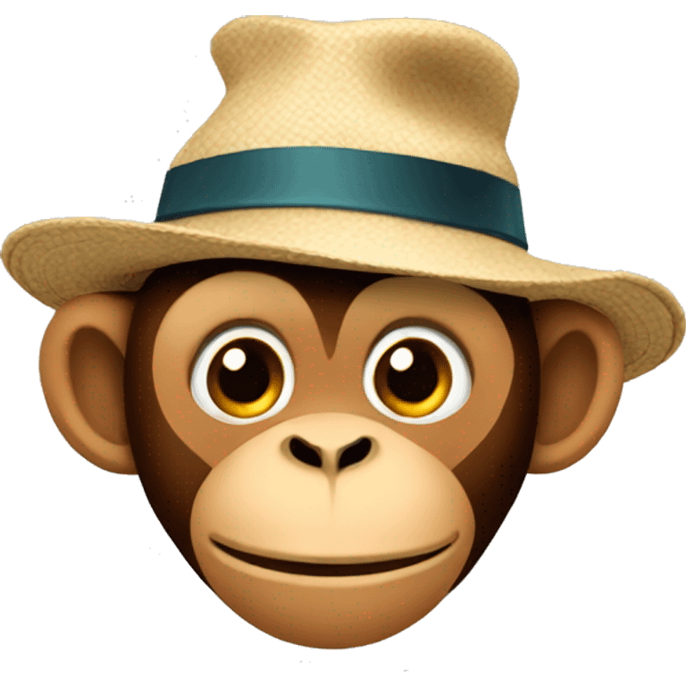 Monkey with hat emoji