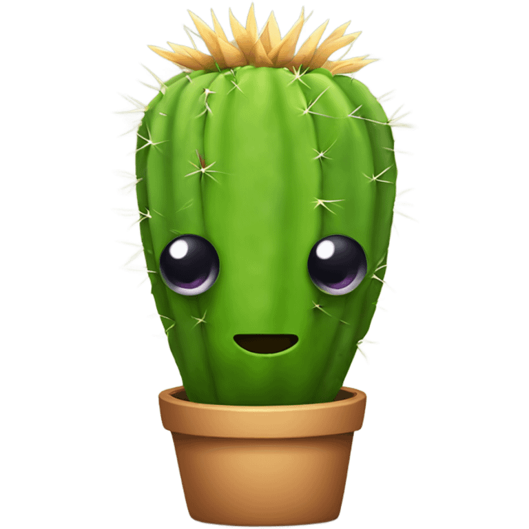 Cactus with eyes and a Mohawk  emoji