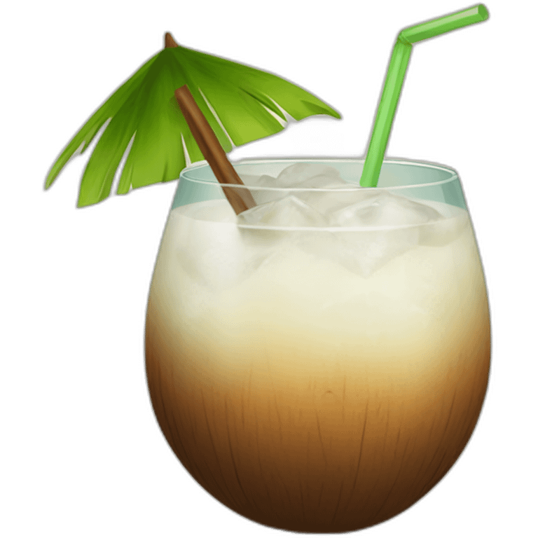 Coconut cocktail emoji