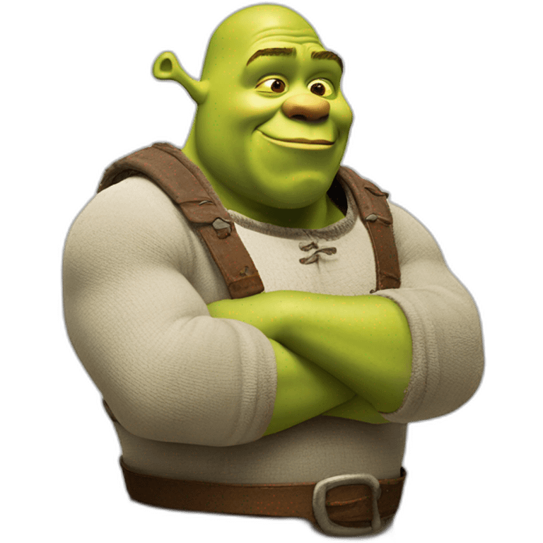 Shrek qui embrasse ￼ emoji