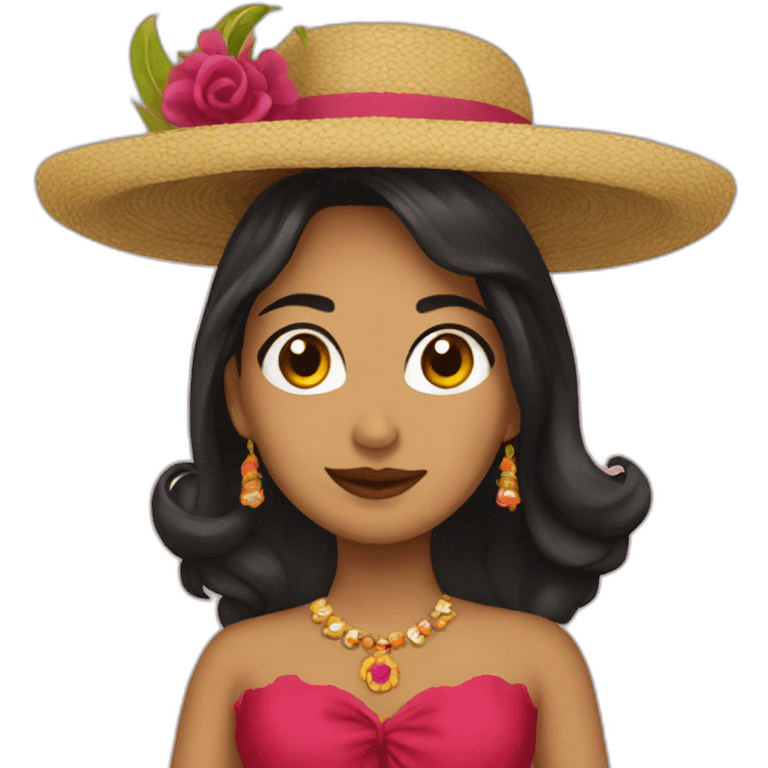 Pollera panama emoji