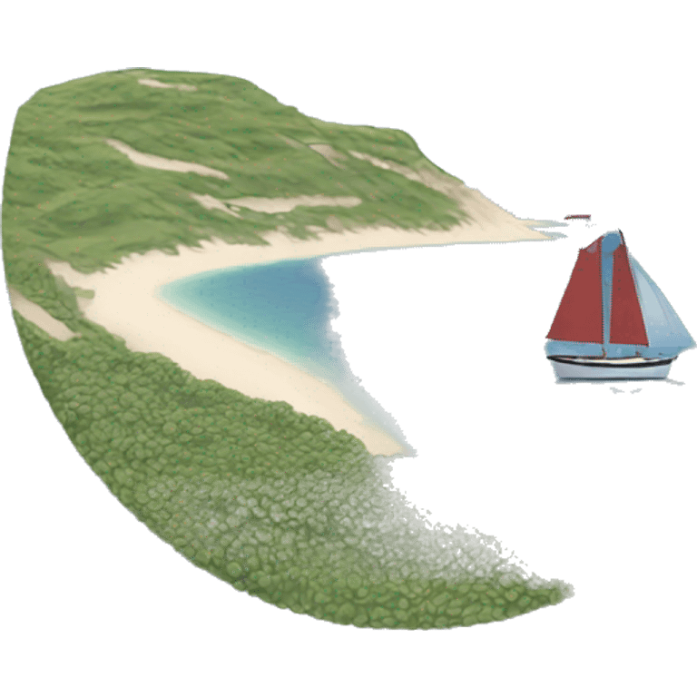 Outline of Nantucket Island, Massachusetts  emoji