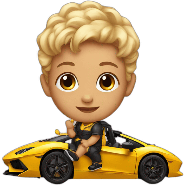 A baby in a Lamborghini  emoji