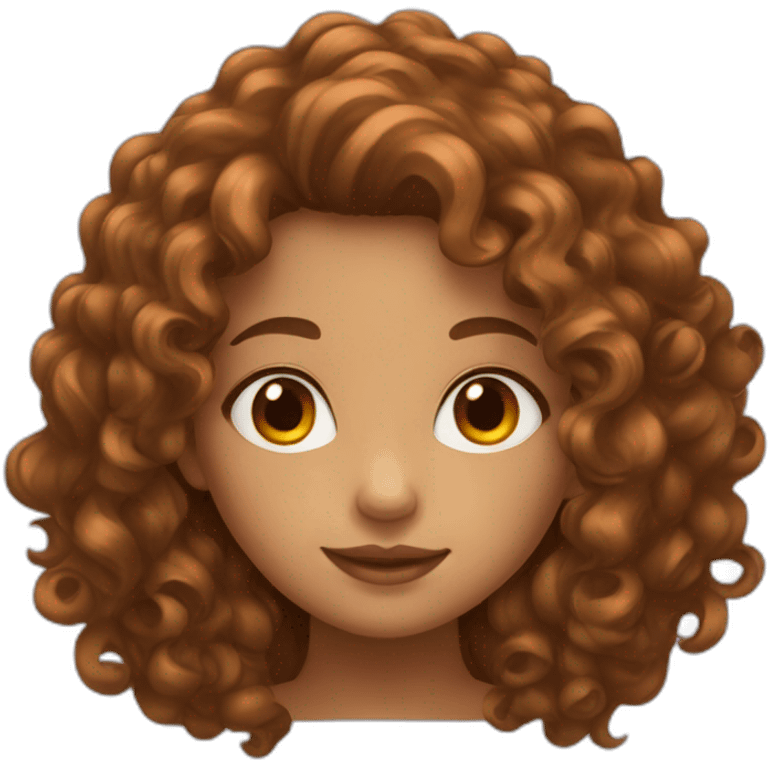  GIRL WITH BROWN LONG CURLY HAIR emoji