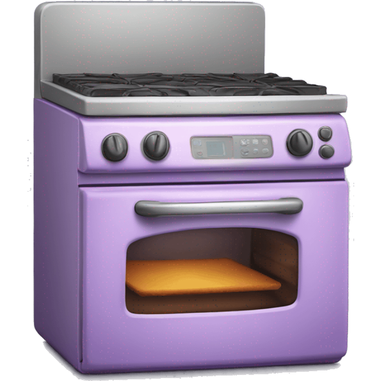 Realistic light purple oven isolated. emoji