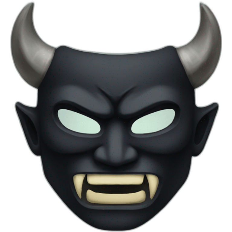 black Oni mask emoji