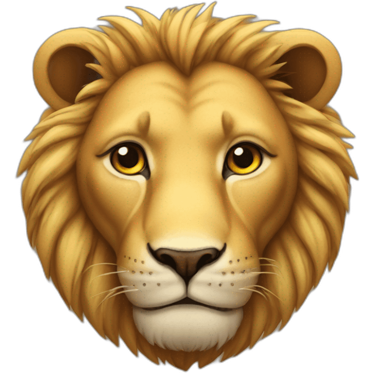 Lion side eye emoji