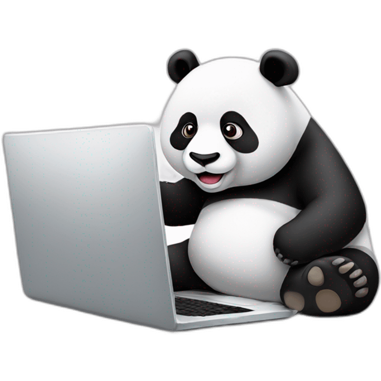 panda and laptop emoji