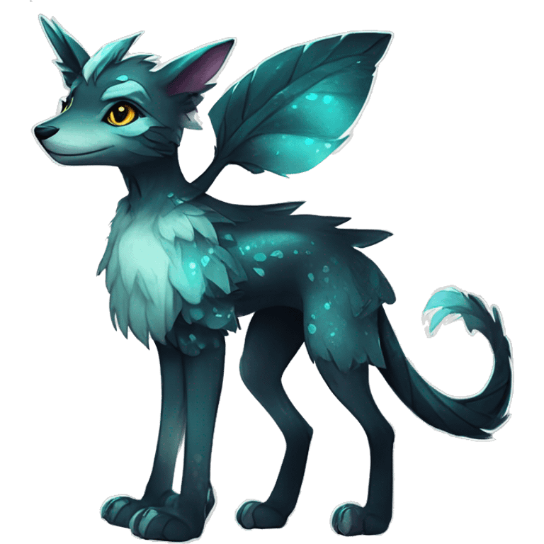 Cool cute Kawaii edgy fantasy shiny animal  fursona Fionbri vernid by griffsnuff & LiLaiRa & Falvie full body emoji