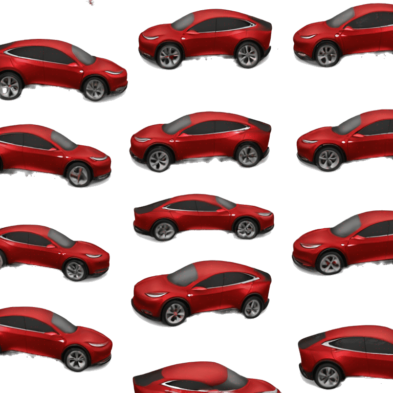 Red Tesla x christmas emoji