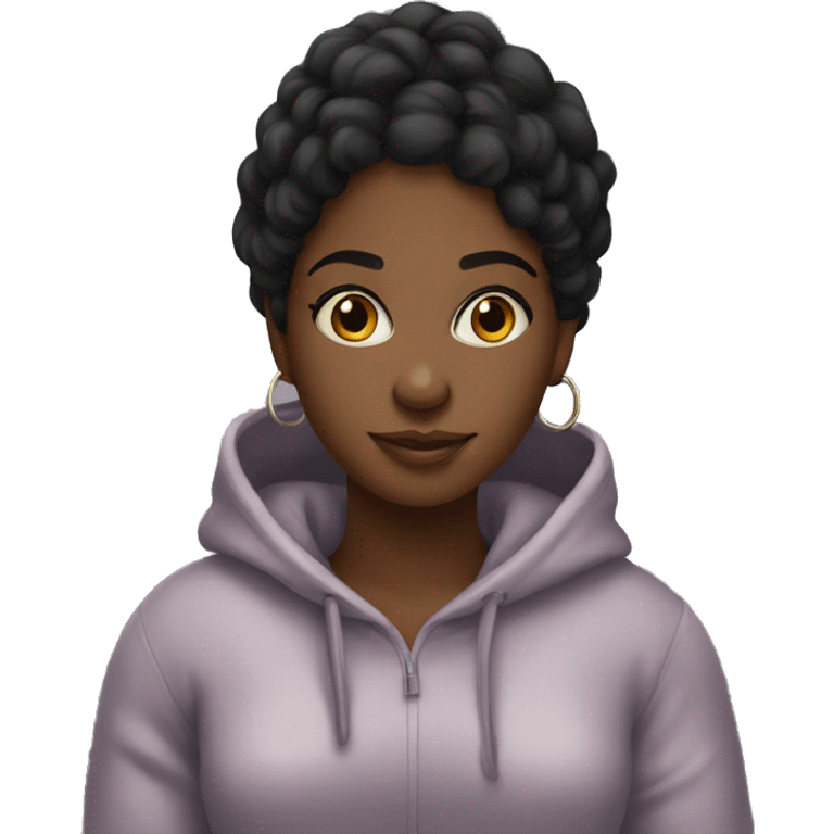 Cozy black girl emoji