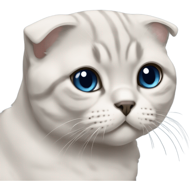 scottish fold blue point cat emoji