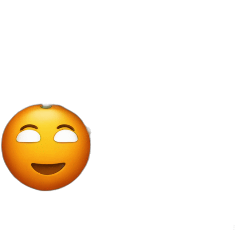 orange with a happy face emoji