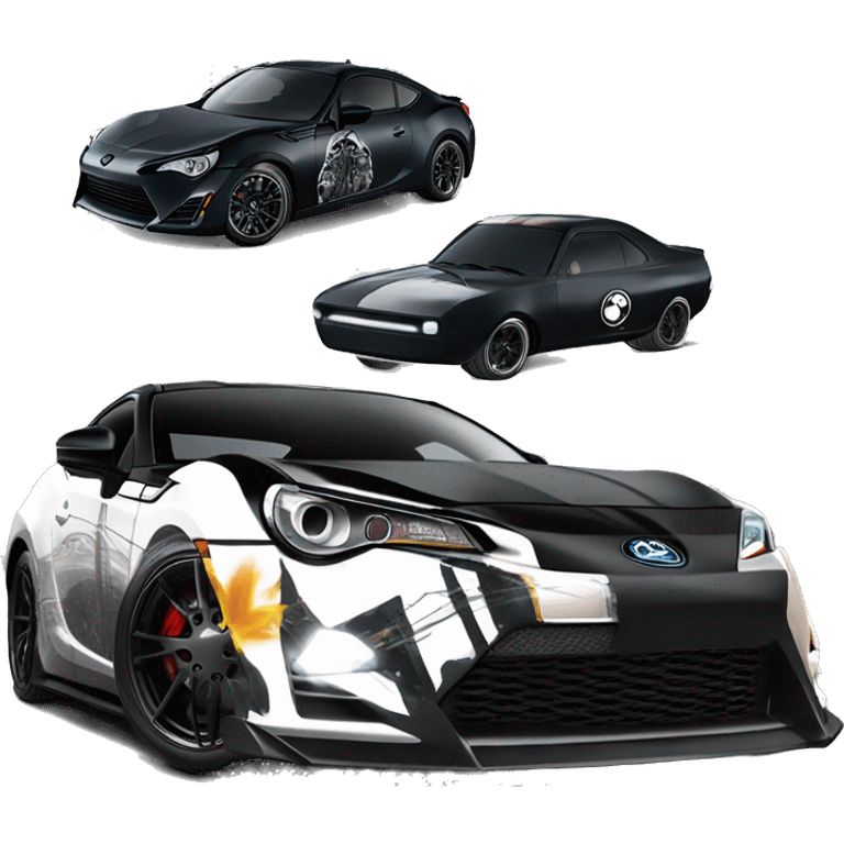 Darth Vader and First Order Jet Trooper themed Scion FR-S  emoji