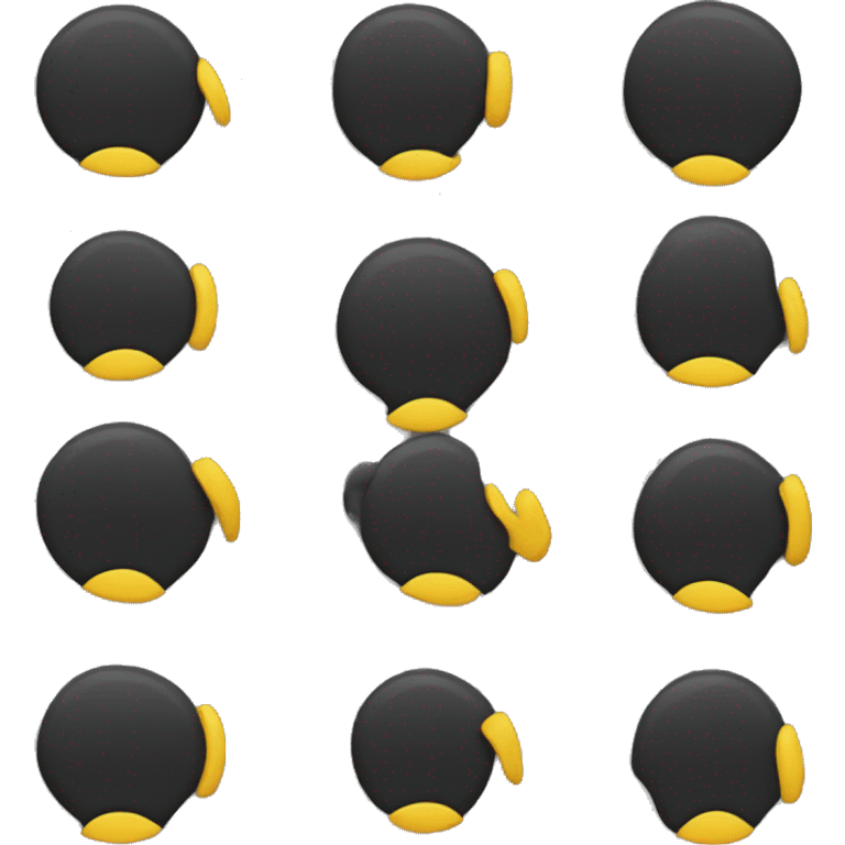 A wavy black and rectangle with a medium sized yellow circle in the middle emoji