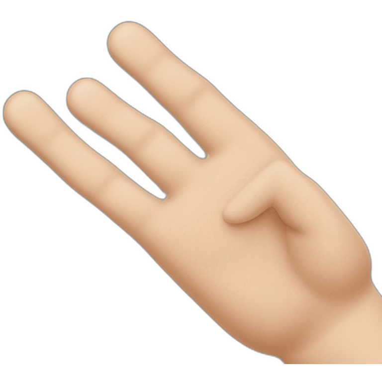 three finger and another finger folded emoji