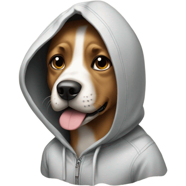 Dog wearing hoodie  emoji